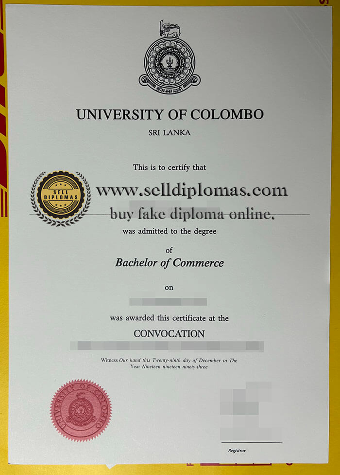 buy fake university of colombo diploma