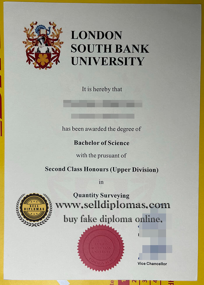 buy fake London South Bank University diploma