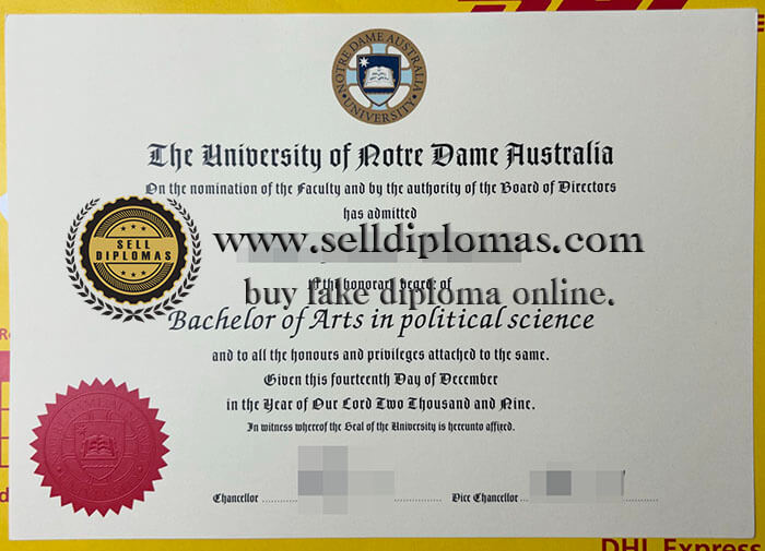 buy fake university of notre dame australia diploma
