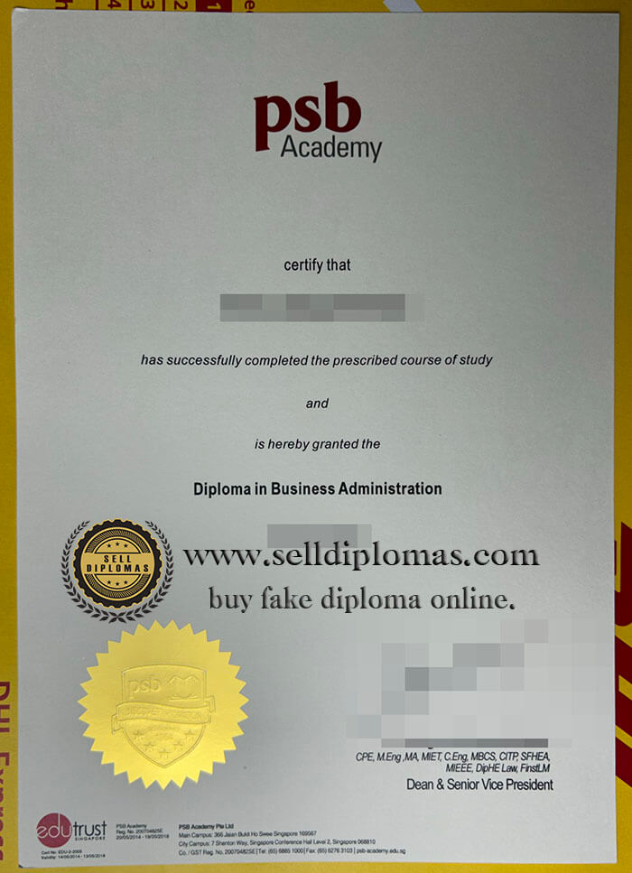 buy fake PSB academy diploma
