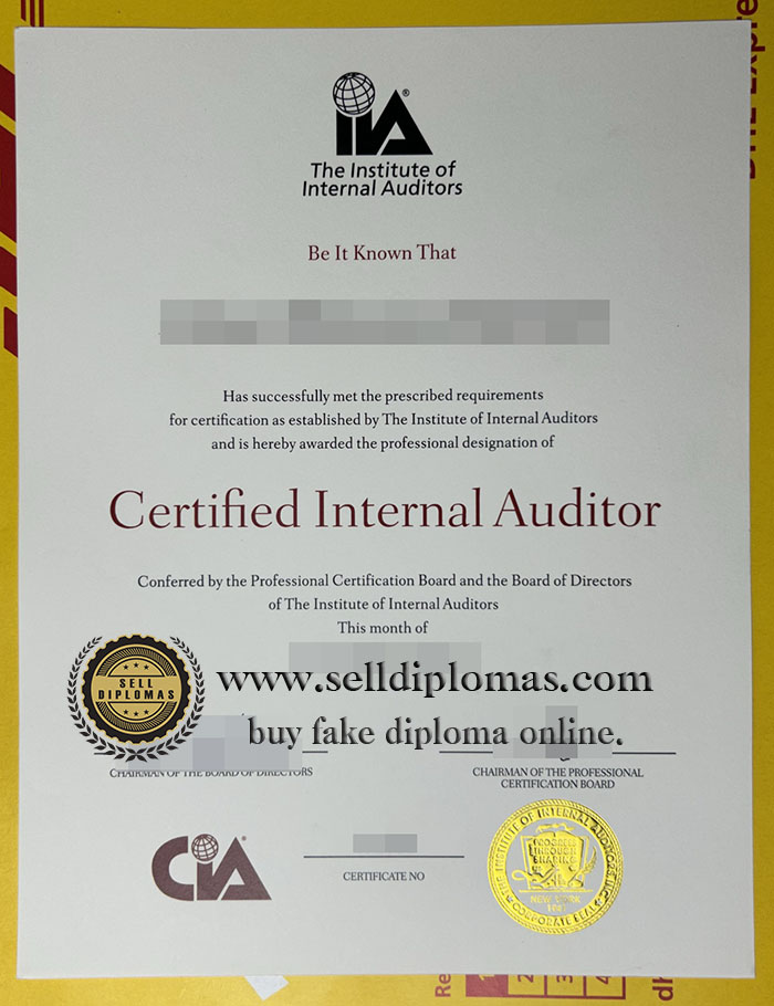 buy fake certified internal auditor diploma