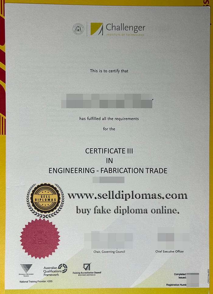 buy fake Challenger Institute of Technology diploma