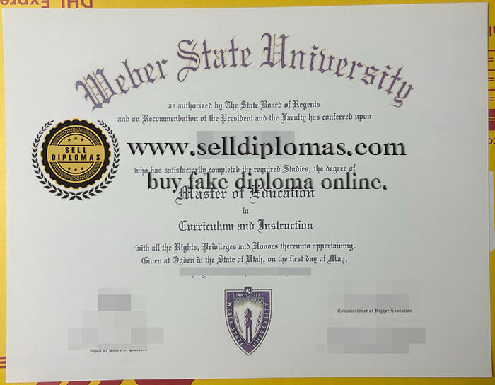 buy fake weber state university diploma