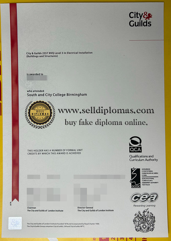 buy fake city guilds certificate