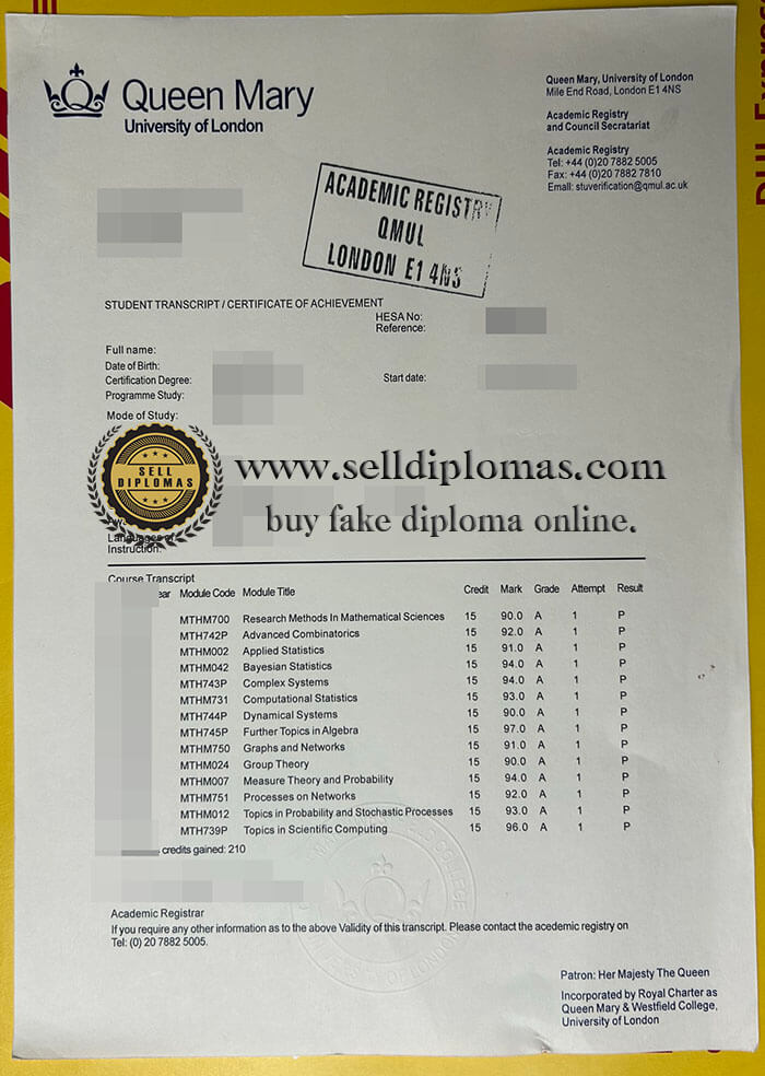 buy fake queen mary university of london diploma