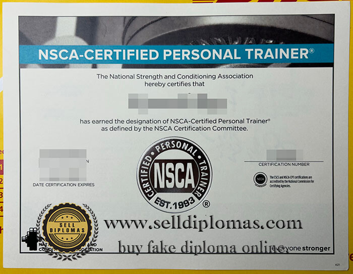 buy fake NSCA certified personal trainer