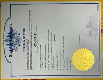 Order fake California Apostille Certification online.