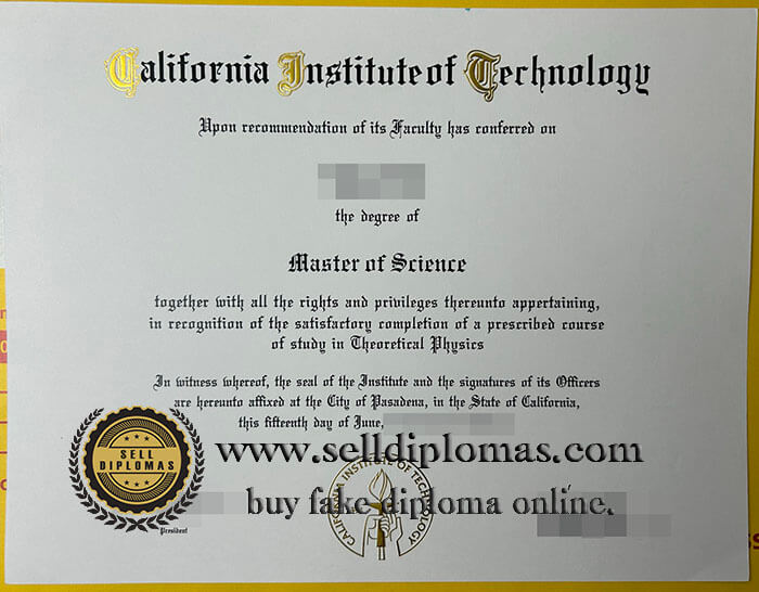 make fake California Institute of Technology diploma