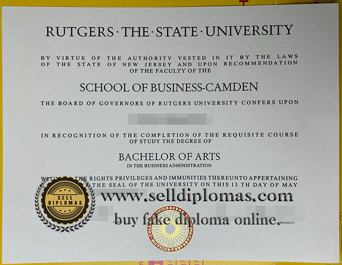 buy fake Rutgers State University diploma