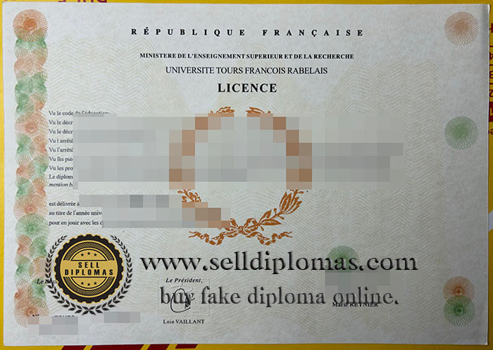buy fake University of Tours diploma