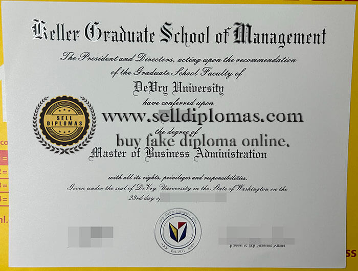 buy fake DeVry University diploma online