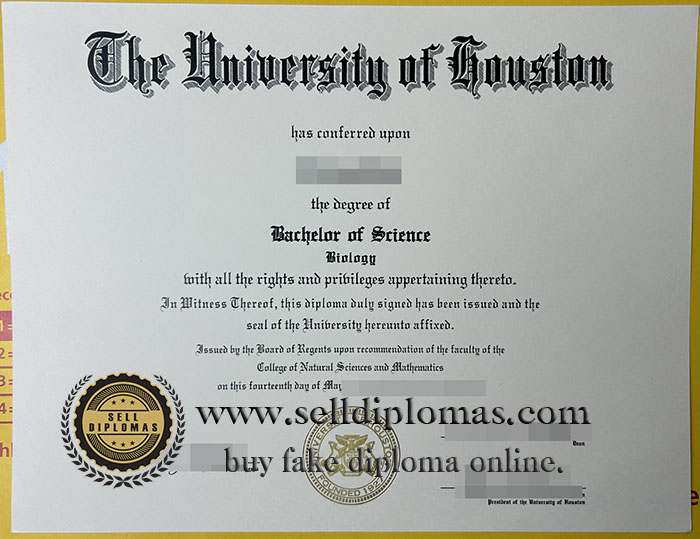 buy fake the university of houston diploma