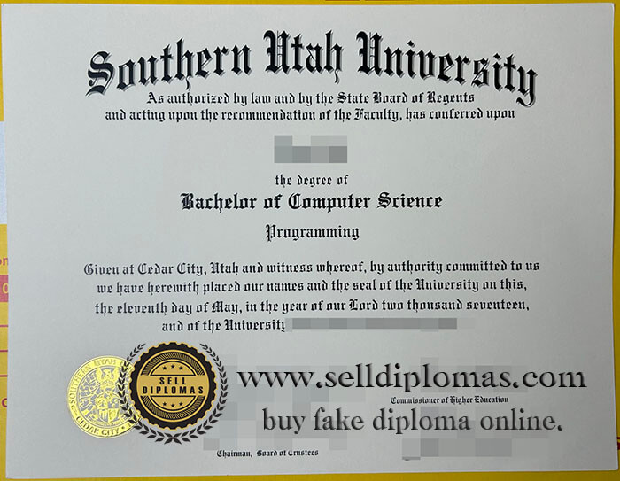 buy fake southern utah university diploma