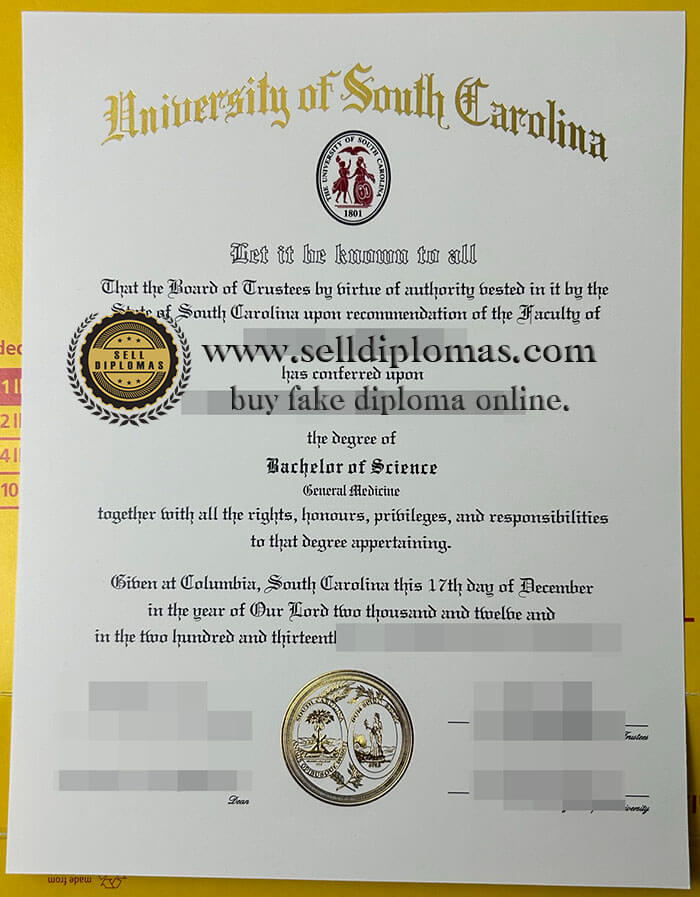 buy fake university of south carolina diploma