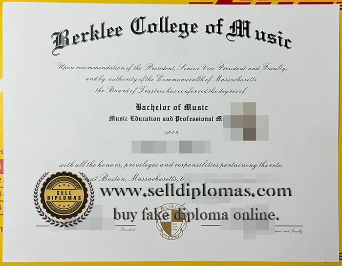 buy berklee college of music diploma