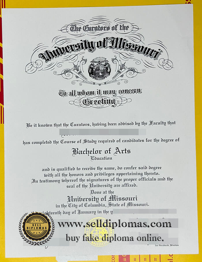 buy fake university of missouri diploma