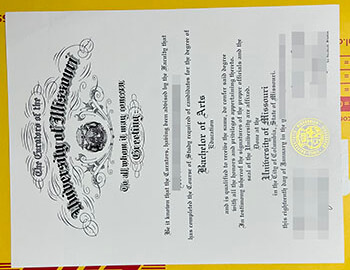 Make fake university of missouri degree certificate.