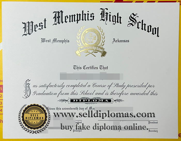 buy fake west memphis high school diploma