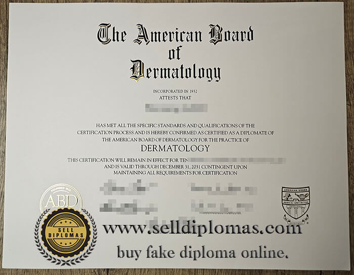 buy American Board of Dermatology diploma