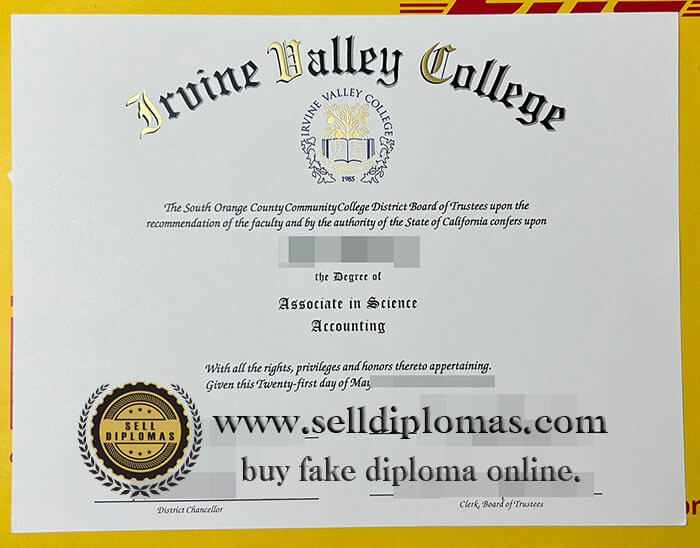 buy fake irvine valley college diploma