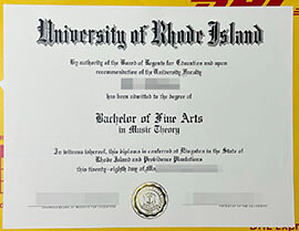 Make fake University of Rhode Island diploma.