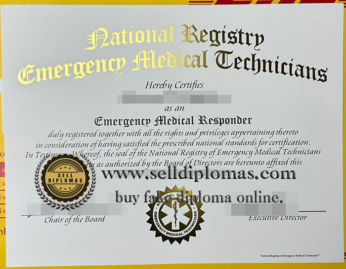 buy fake national registry emergency medical technicians diploma