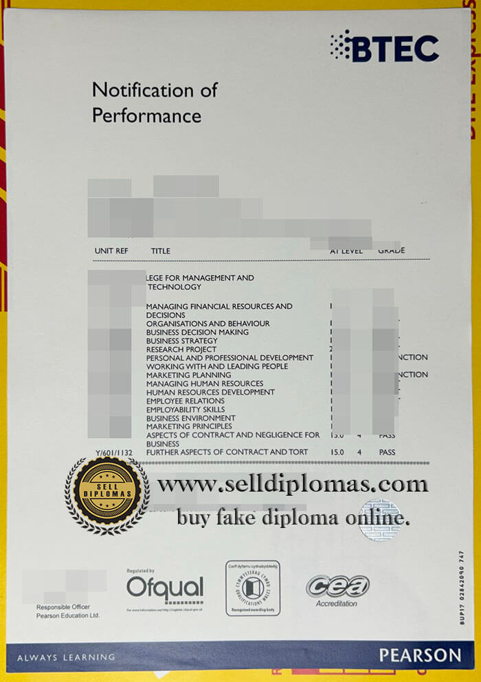buy fake pearson BTEC diploma