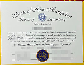 Buy fake state of new hampshire CPA certificate.