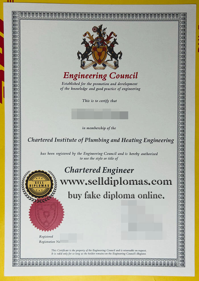 sell fake engineering council certificate