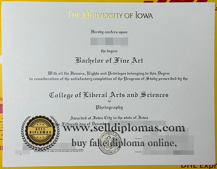 buy fake University of Iowa diploma