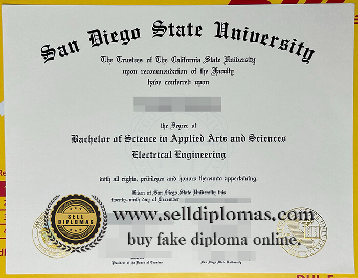 buy fake san diego state university diploma