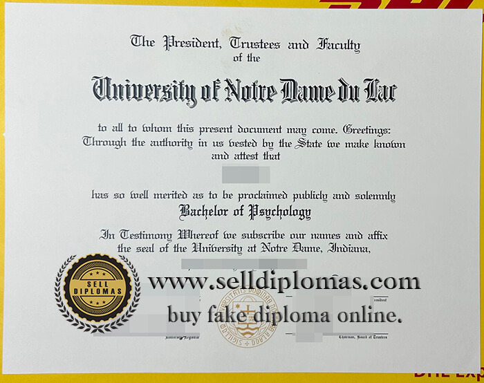 buy fake University of Notre Dame diploma