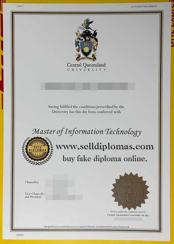 buy fake central queensland university diploma