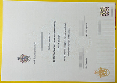 Buy fake york st john university degree certificate online.