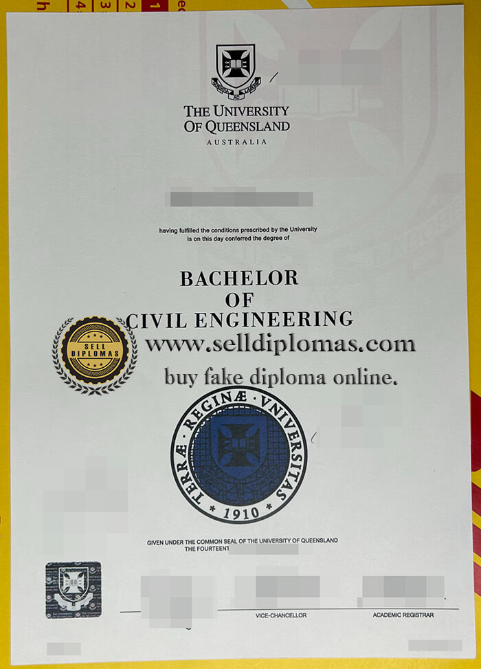 buy fake The university of queensland diploma