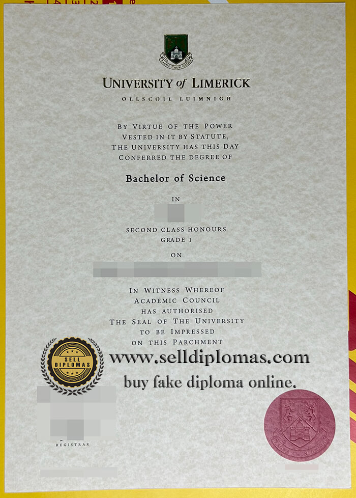 buy fake University of Limerick diploma