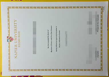 Sell fake Edinburgh Napier University degree certificate