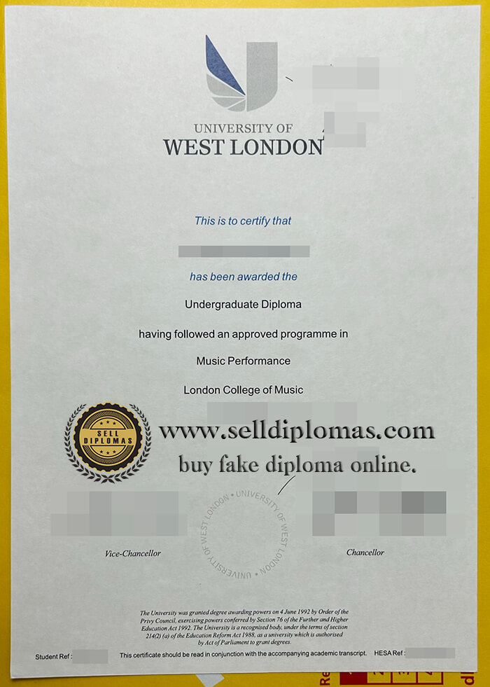 make fake university of west london diploma
