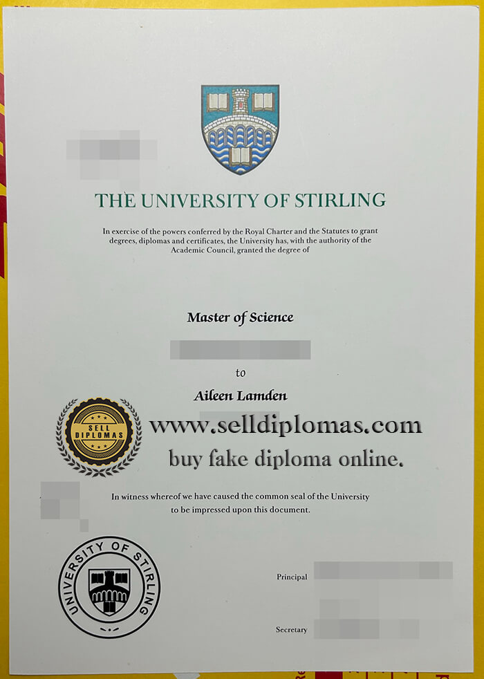 buy fake The university of stirling diploma