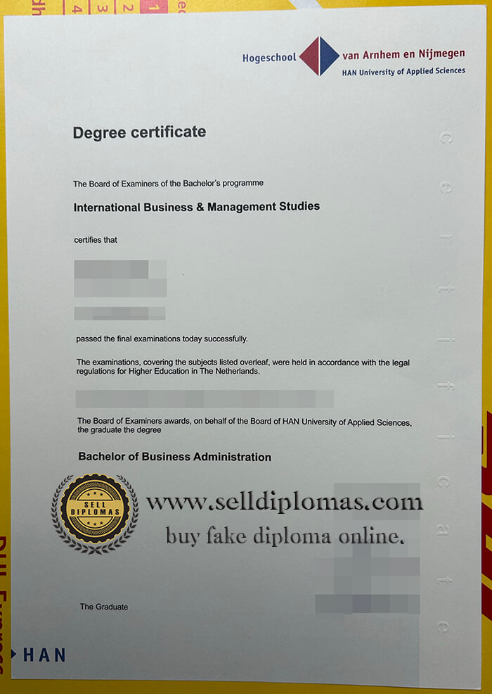 buy fake HAN University of Applied Sciences diploma