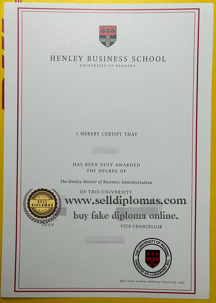 buy fake henley business school diploma