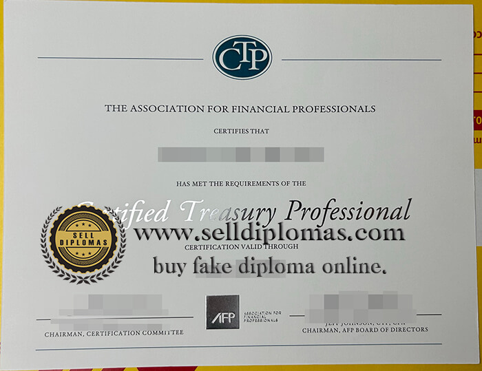 buy fake Certified Treasury Professional certificate