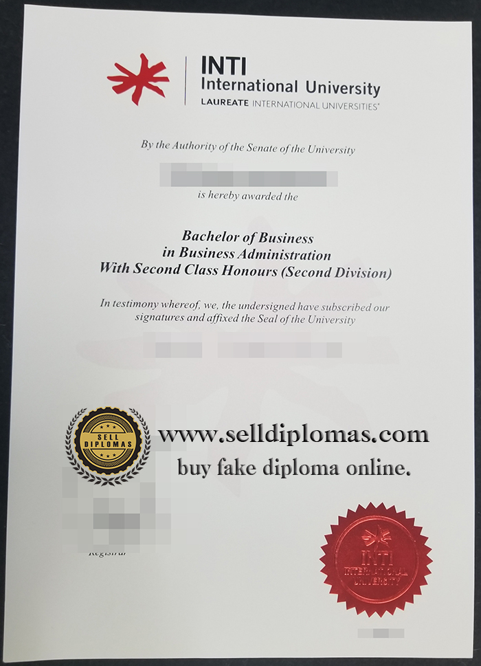Buy fake INTI University diploma