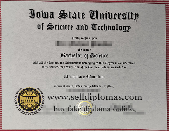 where to buy lowa state university of science and trchnology diploma certificate Bachelor’s degree？