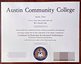 where to buy Austin Community College diploma certificate Bachelor’s degree？