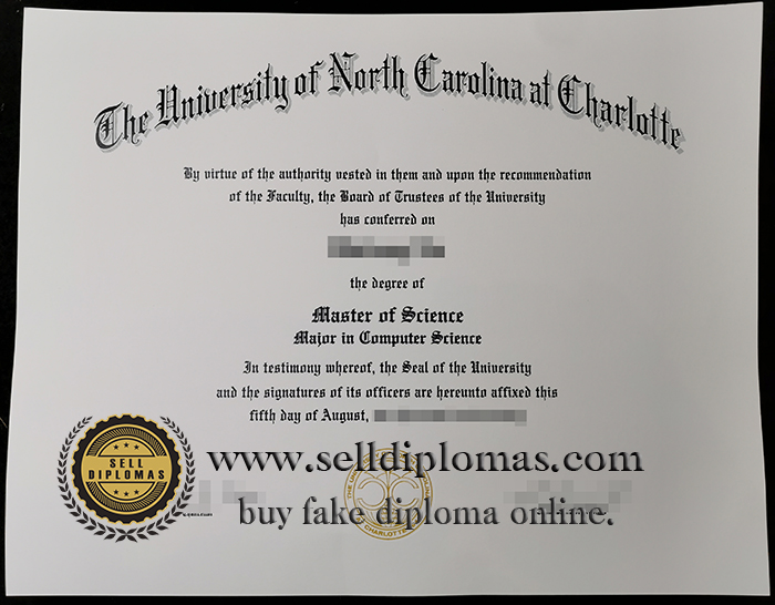where to buy University of North Carolina at Charlotte diploma certificate Bachelor’s degree？