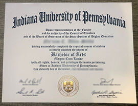 where to buy Indiana University of Pennsylvania diploma certificate Bachelor’s degree？