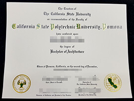 where to buy California State Polytechnic University Pomona diploma certificate Bachelor’s degree？