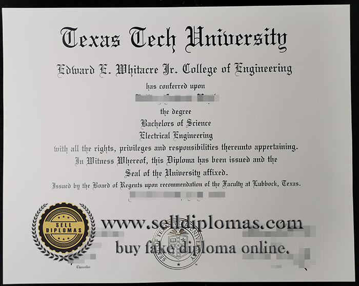 where to buy Texas Tech University diploma certificate Bachelor’s degree？