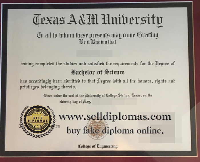 where to buy Texas A&M University diploma certificate Bachelor’s degree？